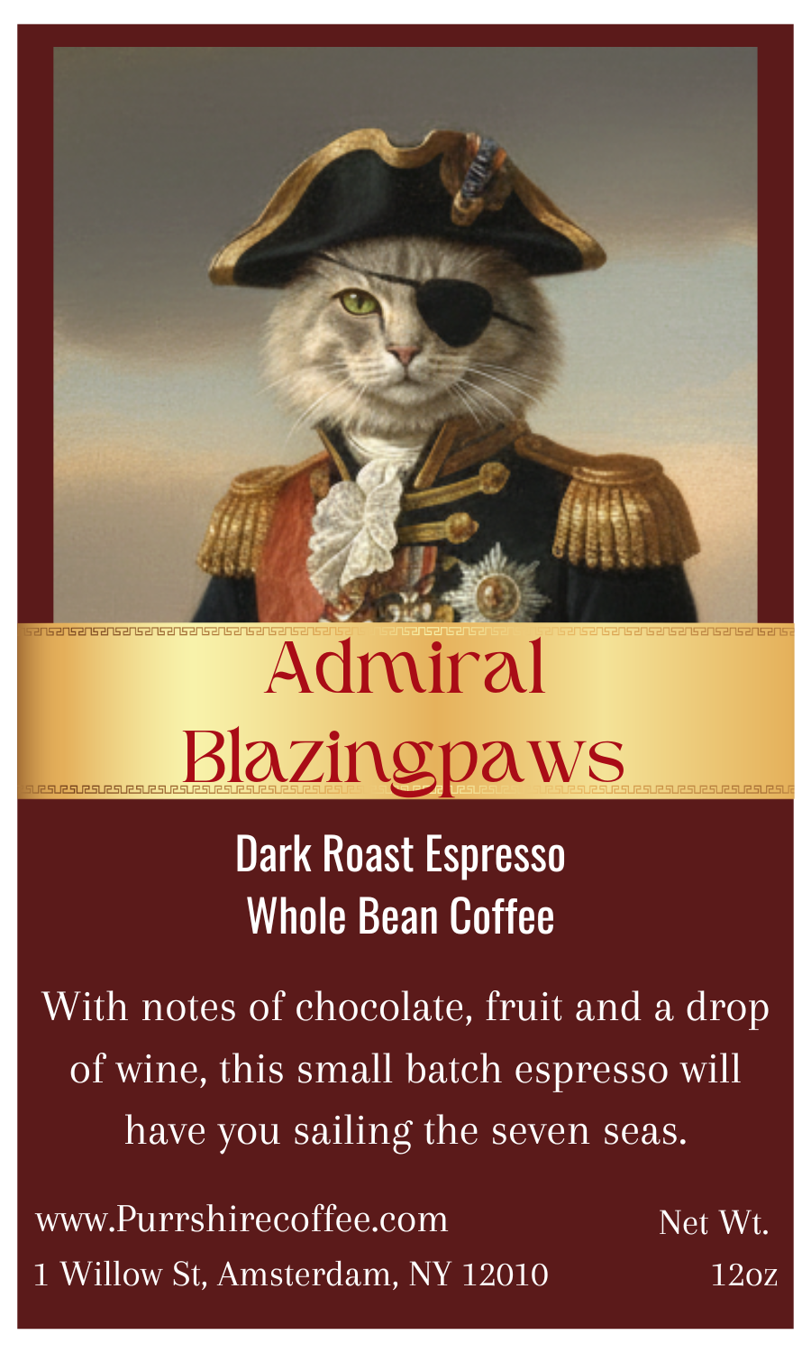 The Admiral Blazingpaws- Espresso Roast Coffee