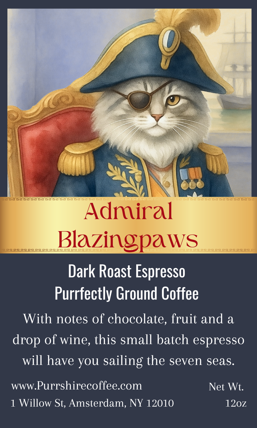 The Admiral Blazingpaws- Espresso Roast Coffee